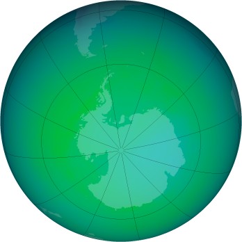December 1985 monthly mean Antarctic ozone
